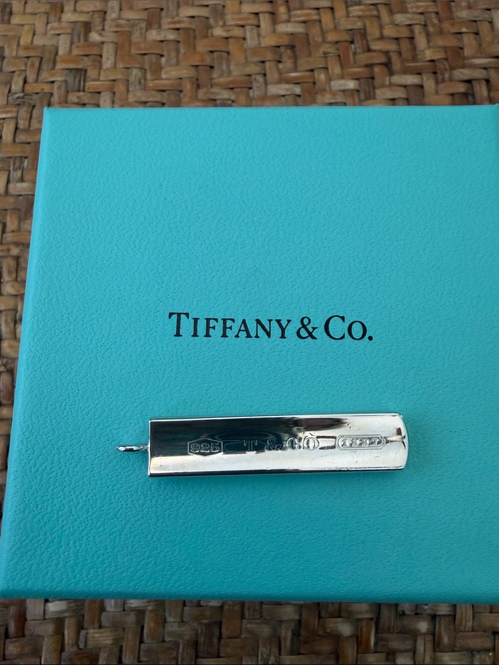 Tiffany & Co. 1837 Sterling Silver Bar Pendant